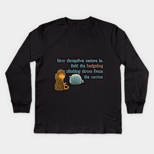 Hedgehog and cactus Kids Long Sleeve T-Shirt